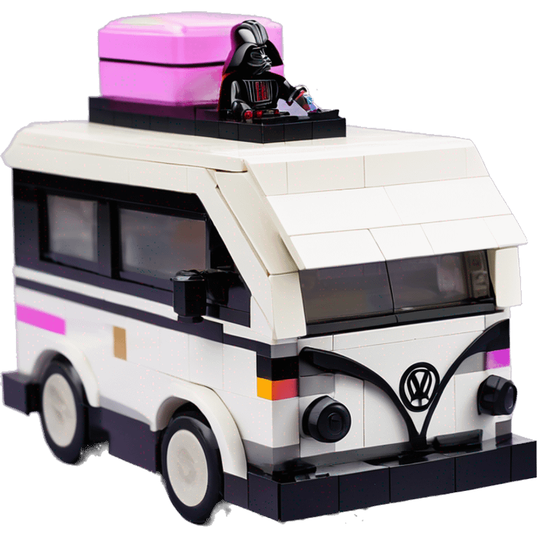 1/18 scale, Lego Barbie dream nightmare vw bug rv camper Haunted Cabin Darth Vader’s ice cube race car with bright white headlights and light saber bumpers  emoji