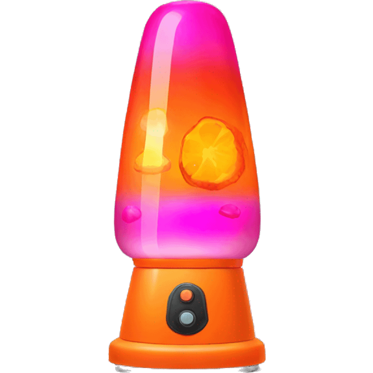 orange and pink lava lamp emoji