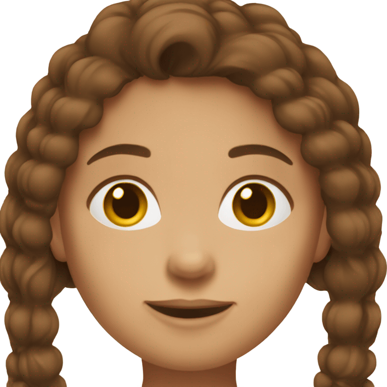 Woman with brown hair in-love emoji