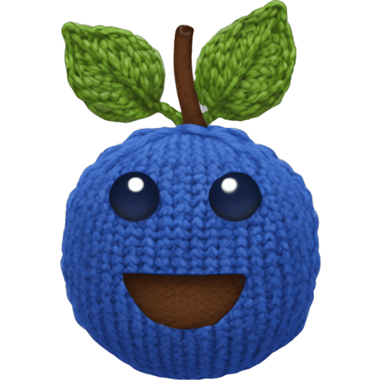 knitted blueberry emoji