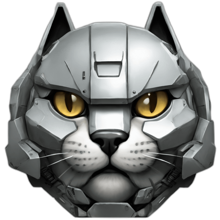 armored core faced cat emoji