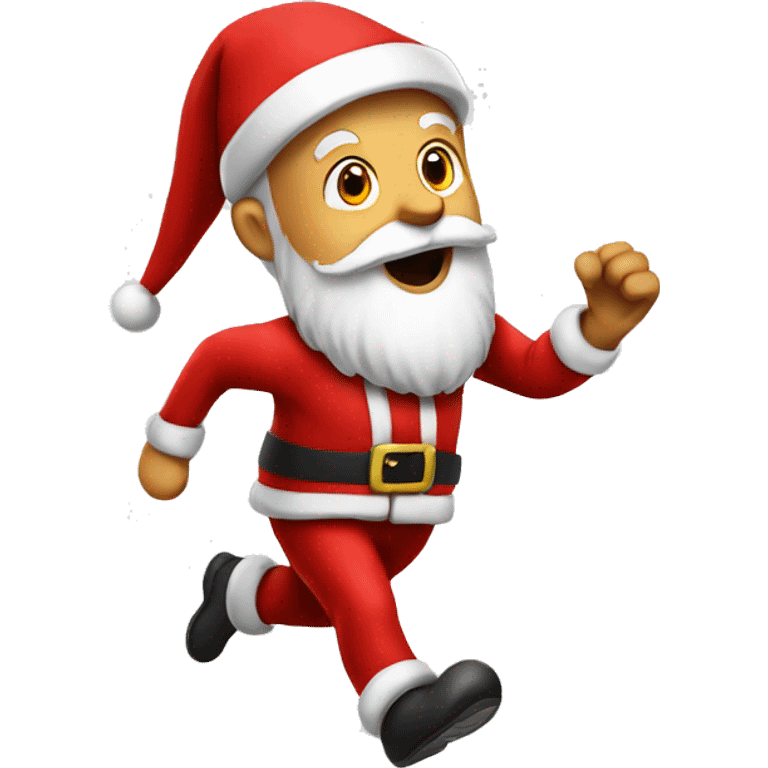 Santa running  emoji