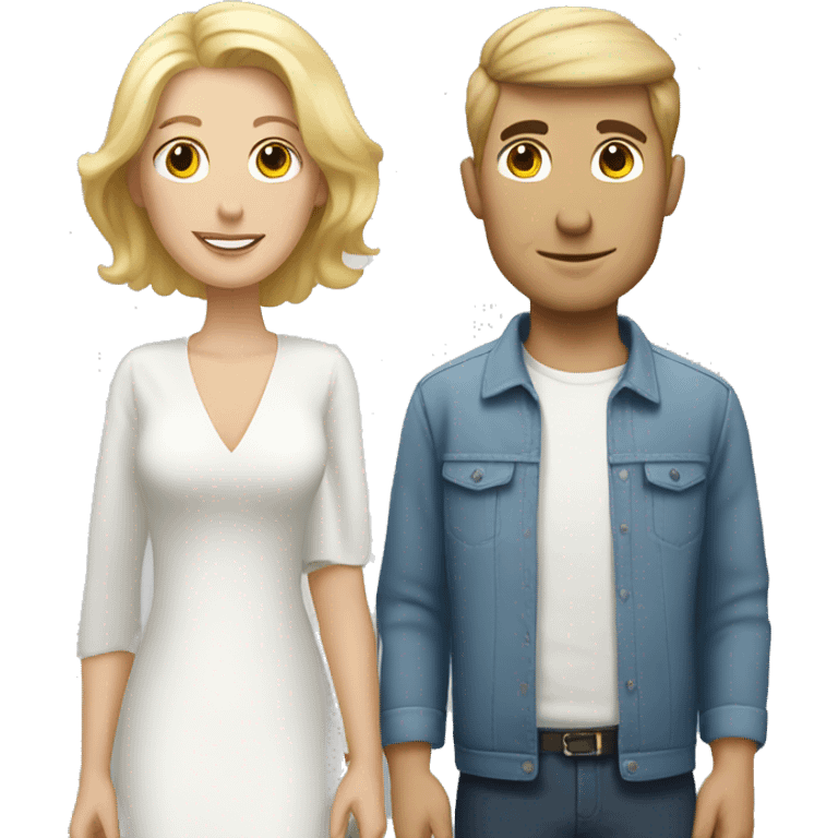 white guy and white woman couple emoji