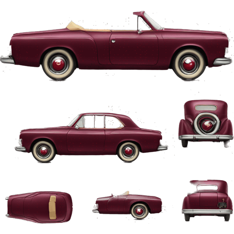 Wine red wintage car emoji