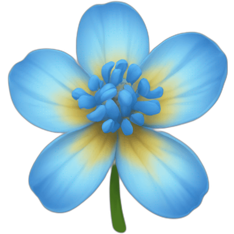 beautiful blue flower emoji