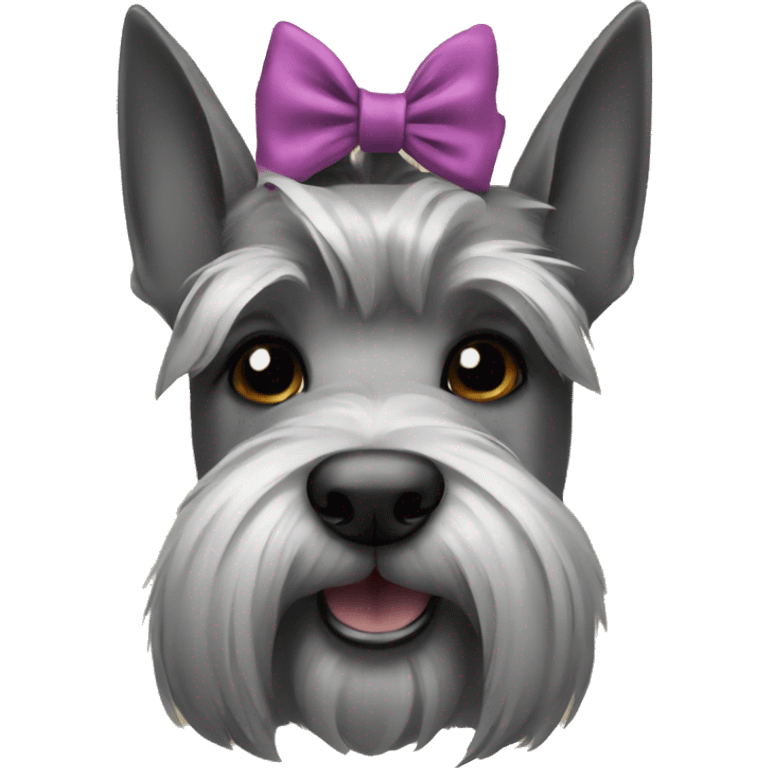 Scottish terrier with a bow emoji