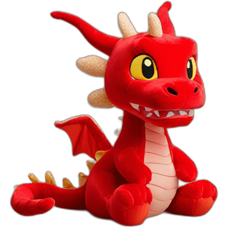 red chinese dragon jellycat toy emoji