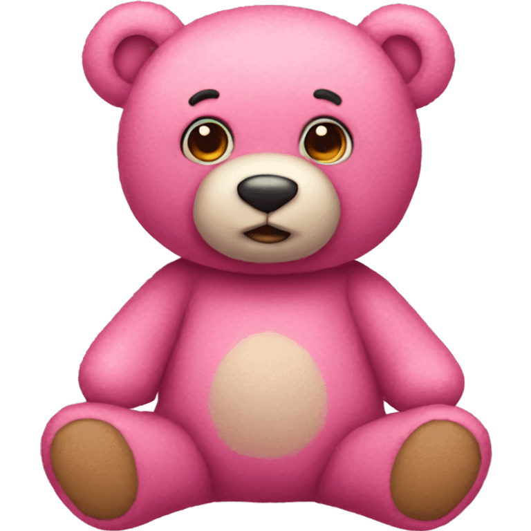 Pink teddy bear emoji