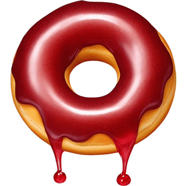 Doughnuts with red jelly  emoji