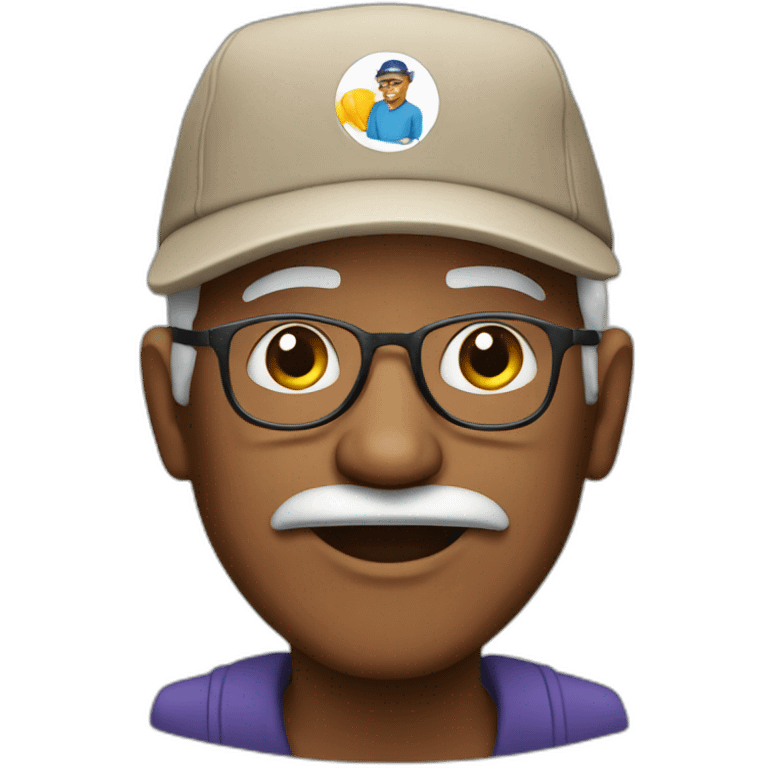 activist grandfather with cap emoji