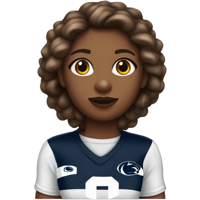 penn state jersey girl brown skin emoji