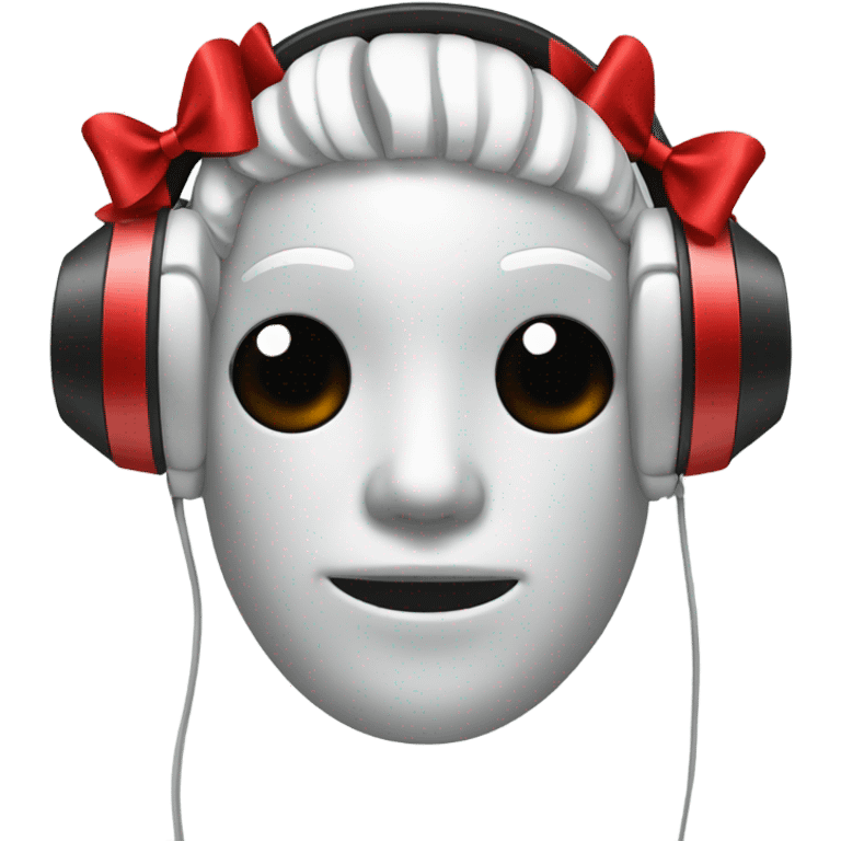 headphones with red bows emoji