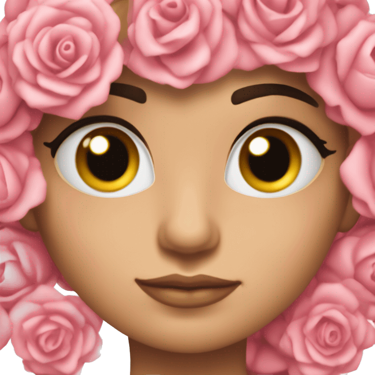 Chica tes morena con anteojos rosas y cabllo liso  emoji