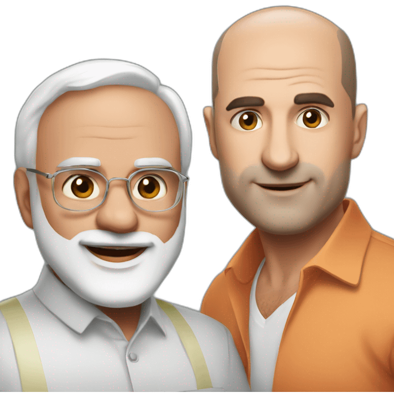 Modi and meloni love  emoji