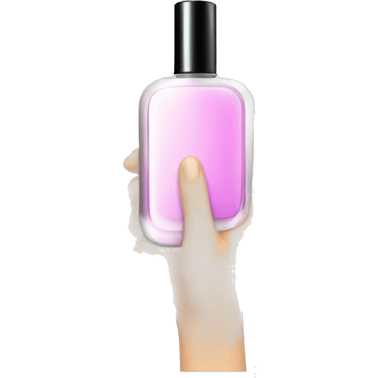 Hand holding perfume bottle ios emoji