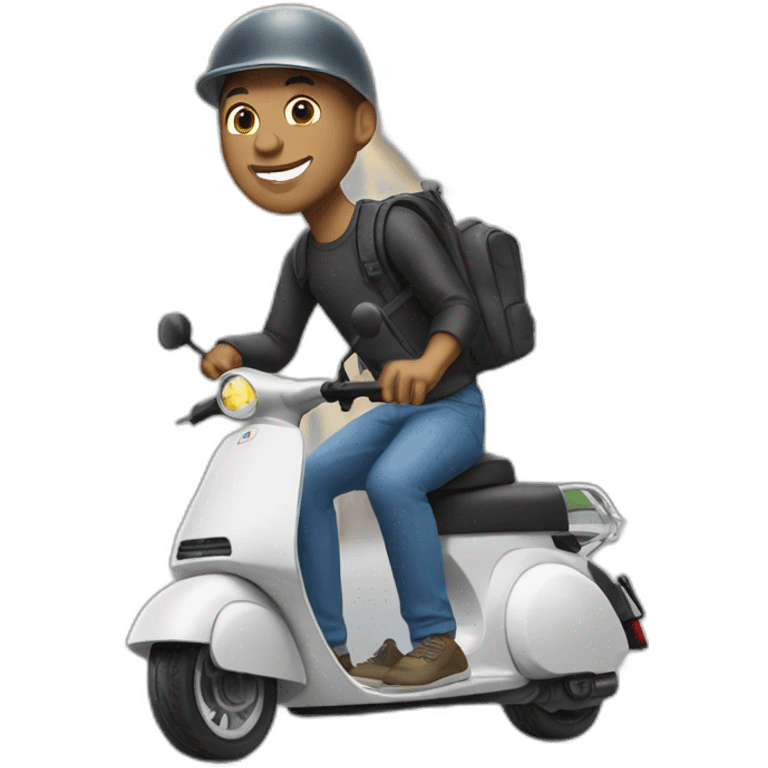 mbappé in a scooter emoji