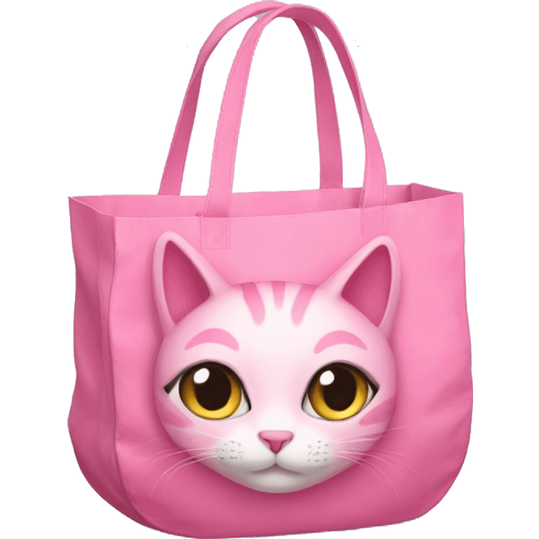 pink cat in a orada bag emoji