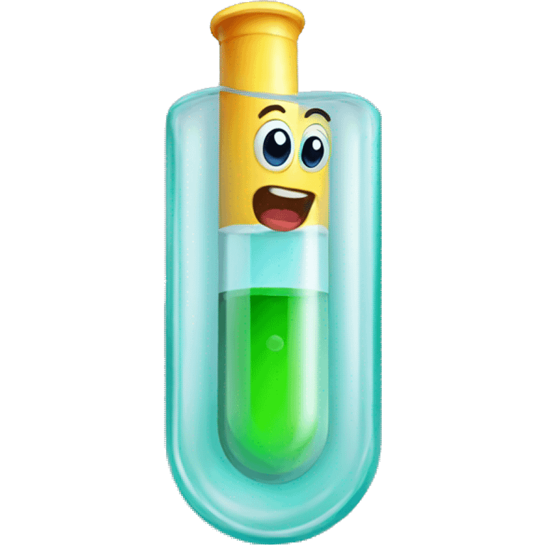 surprised test tube emoji