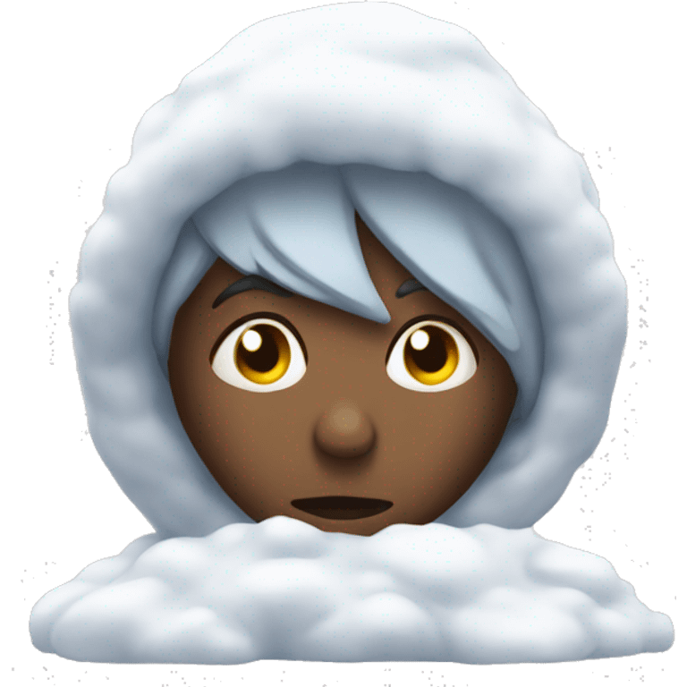 Tired snowy emoji