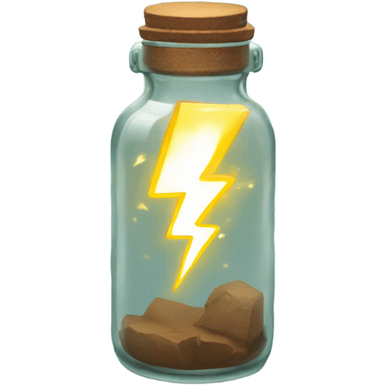 Lightning in a bottle emoji