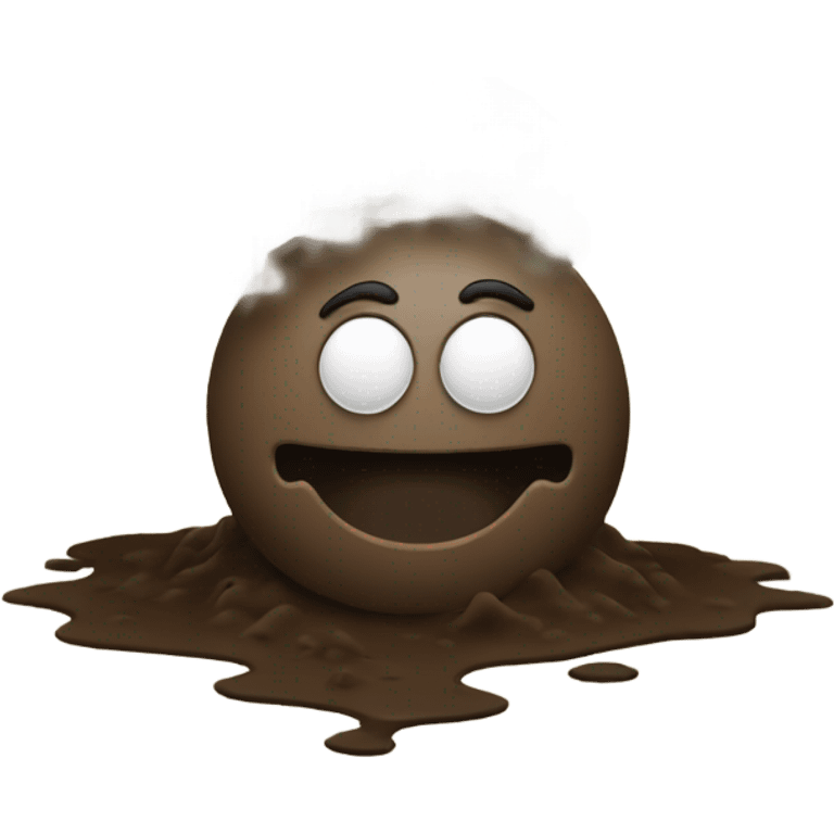 Mud with stinky steam emoji