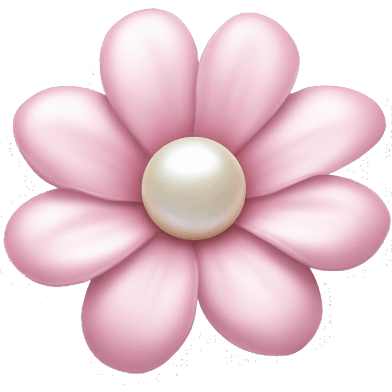 Pearl light pink flower emoji