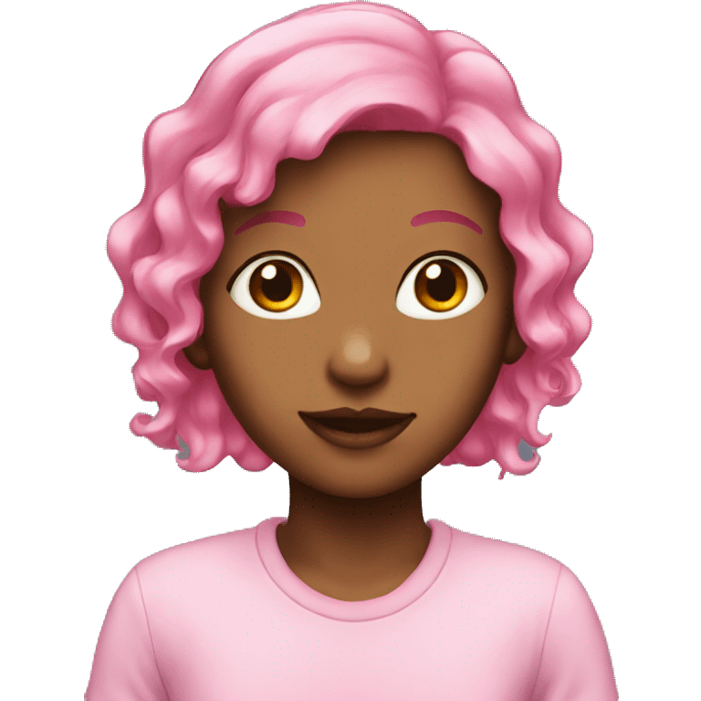 Girl with a pink hair  emoji