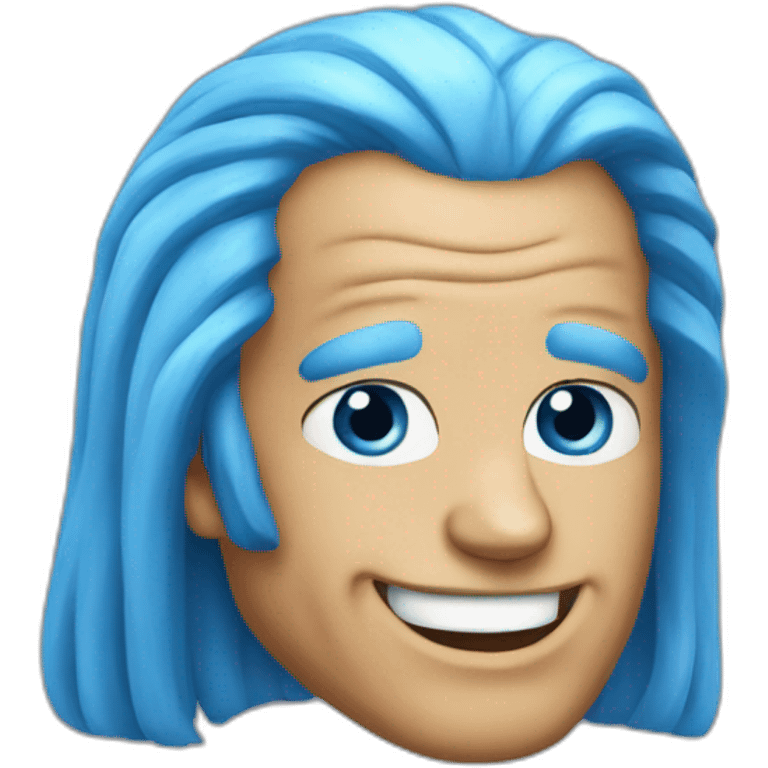 Biden with blue hair emoji