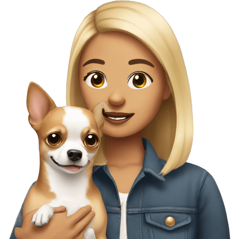 Me with my dog Chihuahua emoji