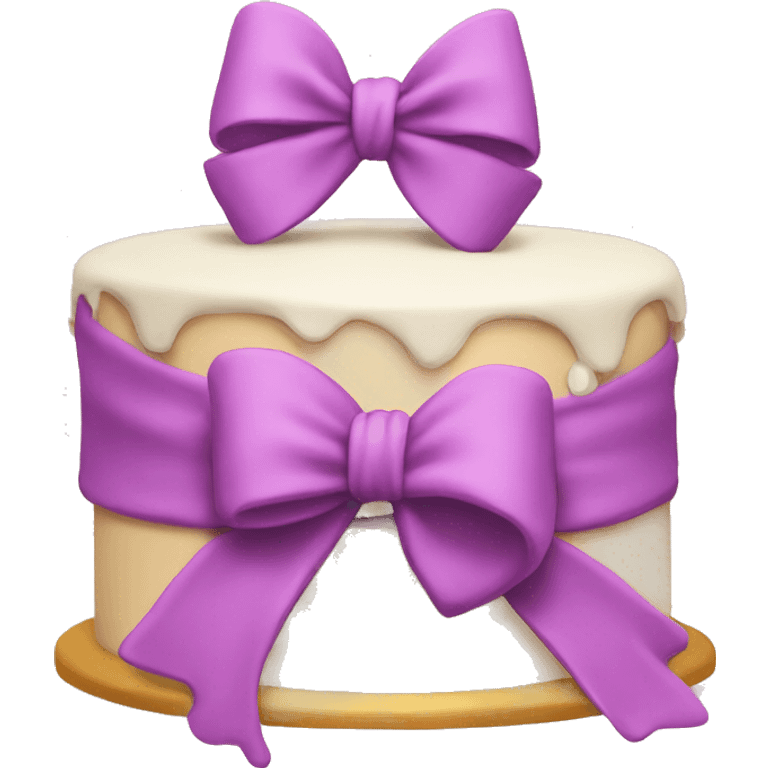 Bow on cake  emoji