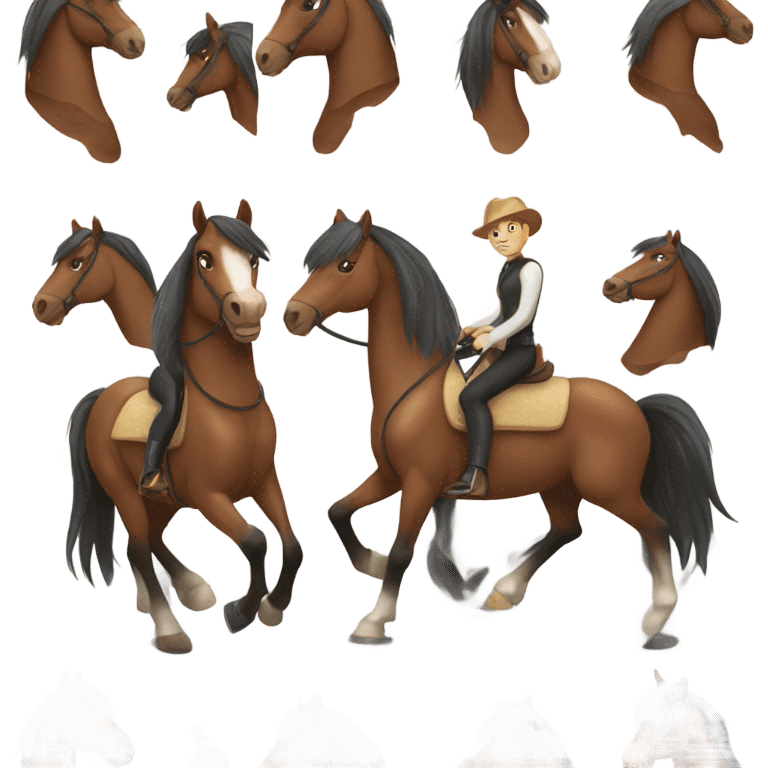 Horse riding another horse  emoji