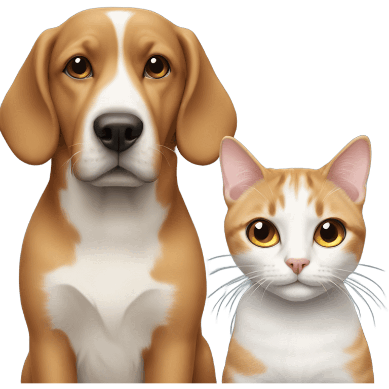 dog and cat emoji