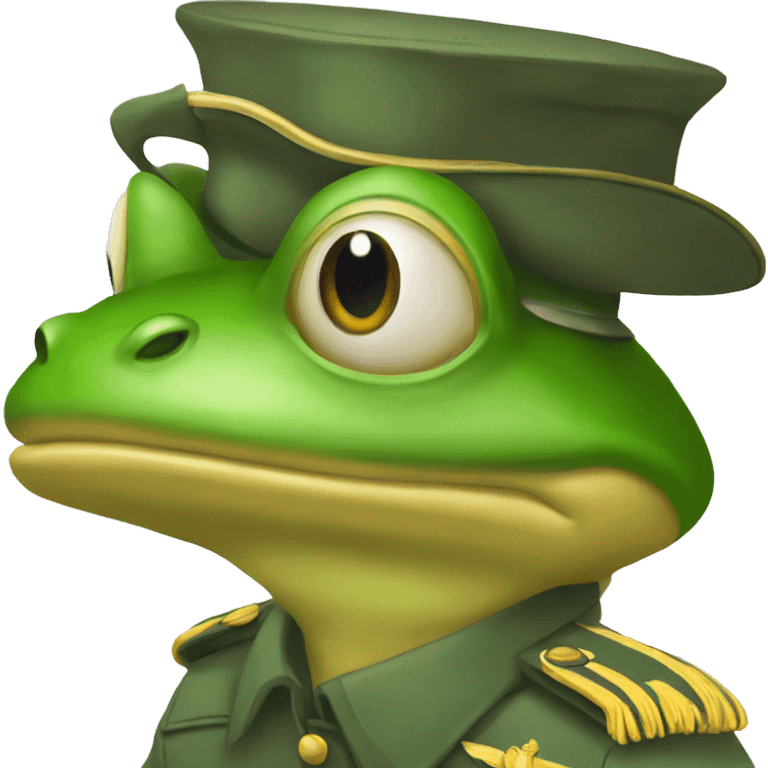 une grenouille militaire  emoji