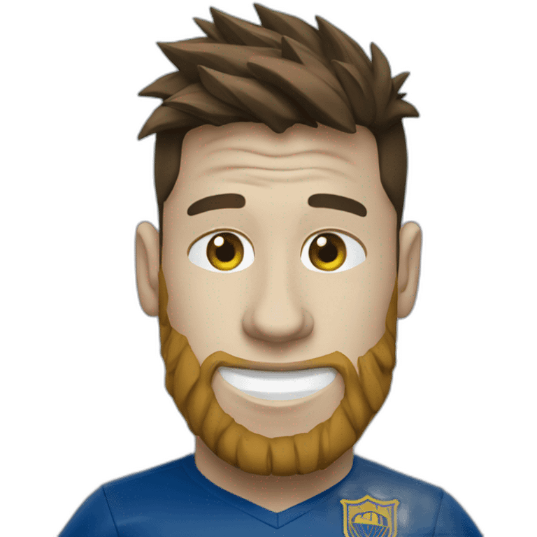 Messi with Boca Juniors TShirt emoji