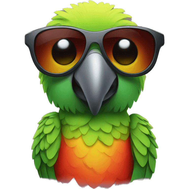 Parrot with sunglasses  emoji