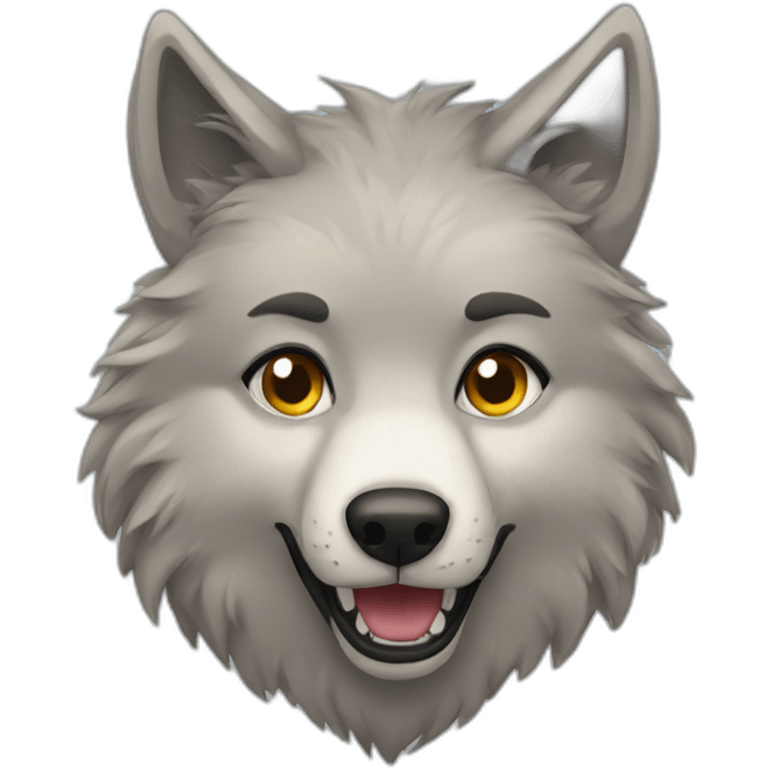 Furry wolf emoji