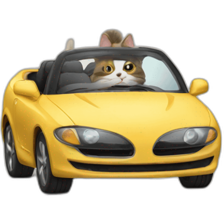 cat driving car emoji