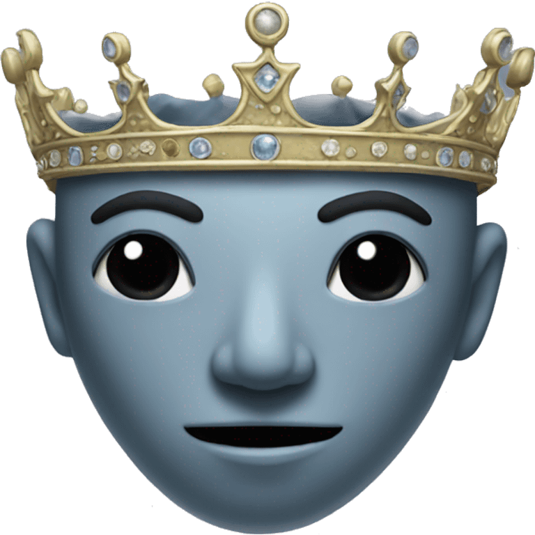 Moon head on the crown  emoji