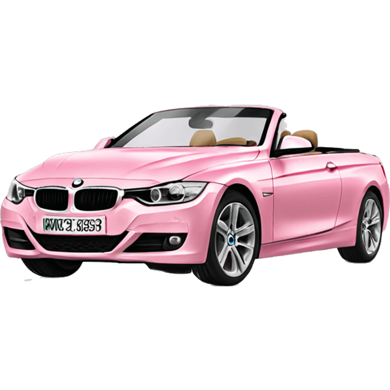 BMW 3 series convertible pastel pink emoji