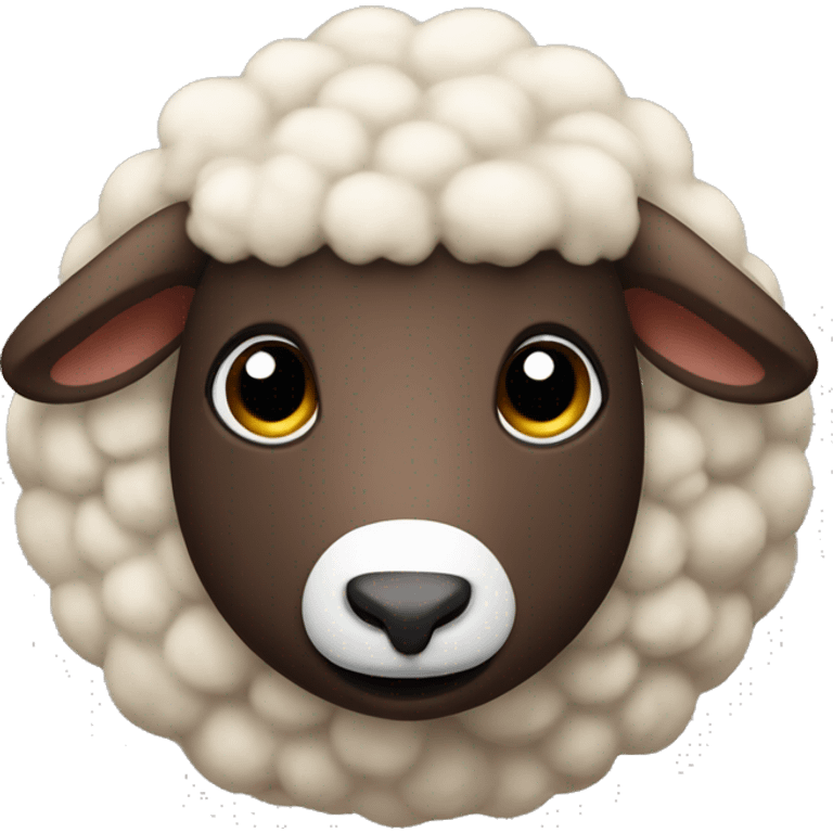 sheep with chocolate fur emoji