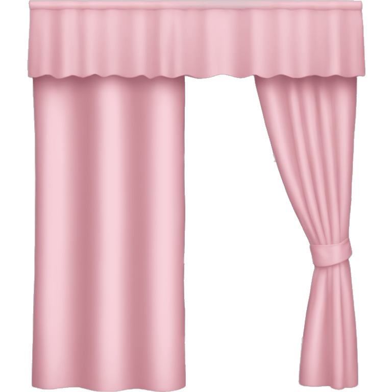 Window with pastel pink curtains emoji