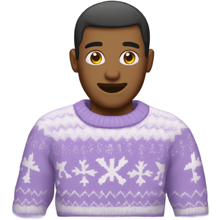 light purple Christmas sweater  emoji