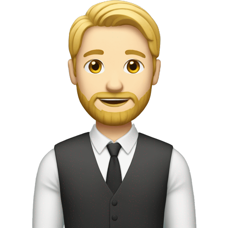 male teacher with blonde hair and side parting and beard emoji