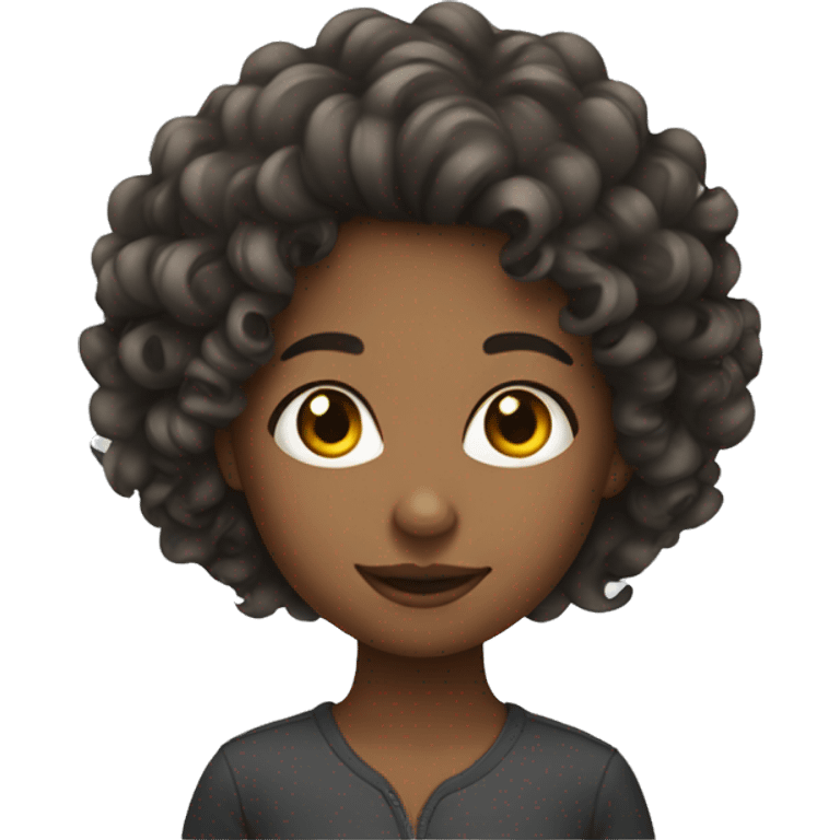 Girl with curly hair emoji