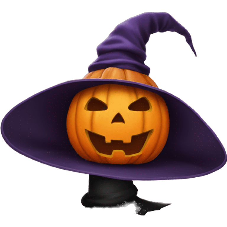 Pumpkin with a witch hat  emoji