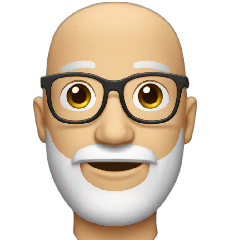 a bald men with glasses and a beard emoji