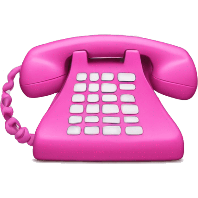 Messages on a pink phone emoji