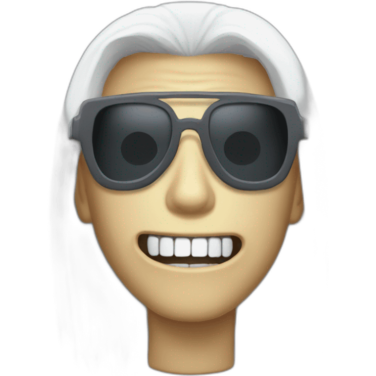 dead inside ghoul with white hairs and sunglasses emoji