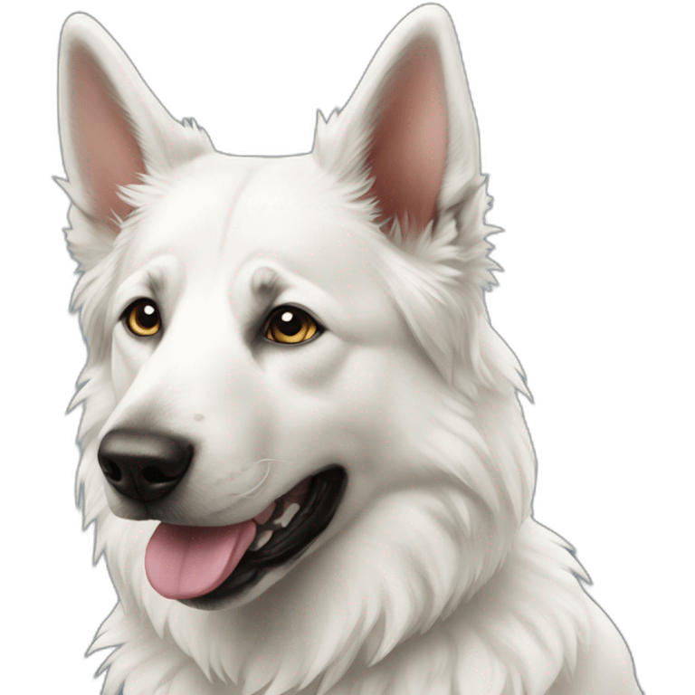 White shepherd dog emoji