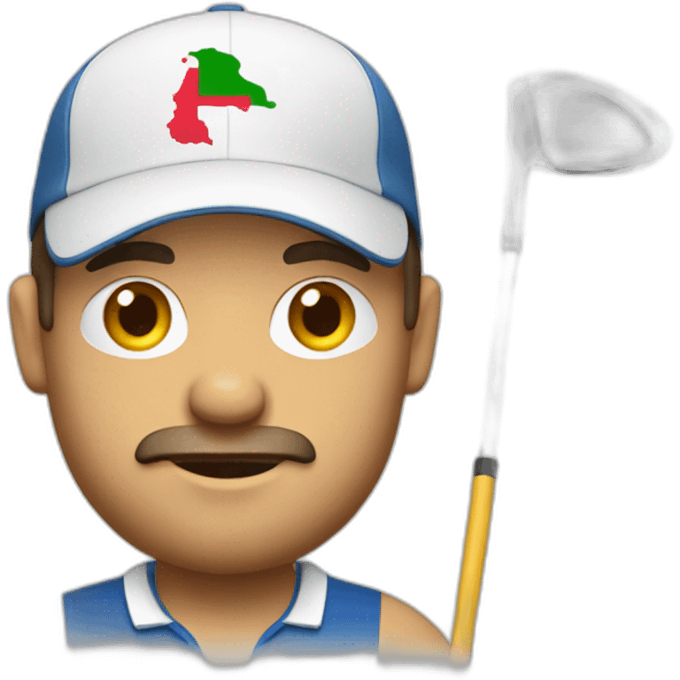 Serbian man playing golf emoji